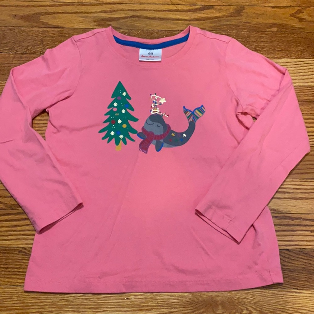 Hanna Andersson Pink Long Sleeve Top 120 or 6-7